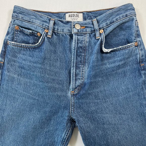 AGOLDE Riley High Rise Straight Crop Jeans in Veto Size 26 - Picture 5 of 14